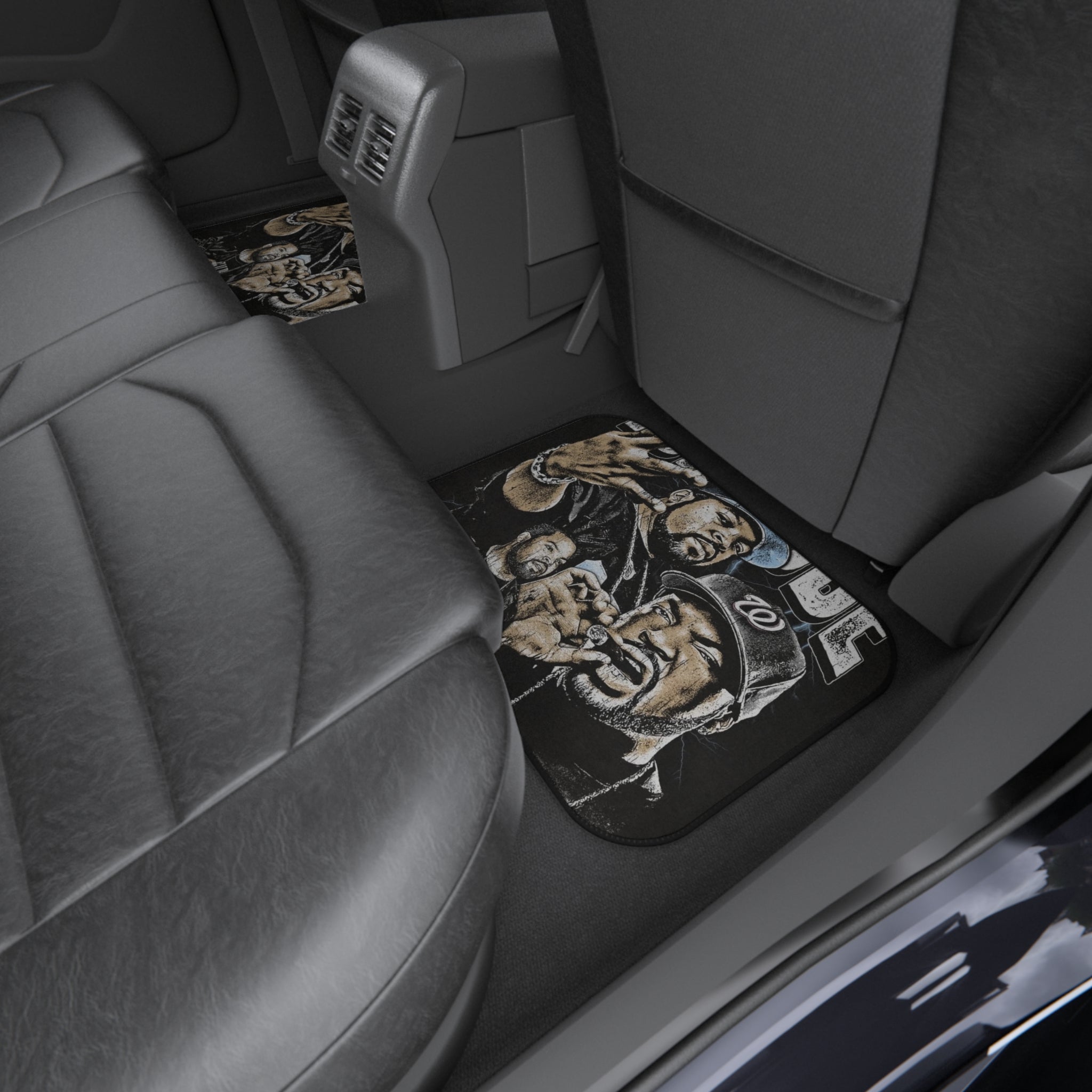 Graphic Rap Portrait Rear Car Mats (Set of 2)