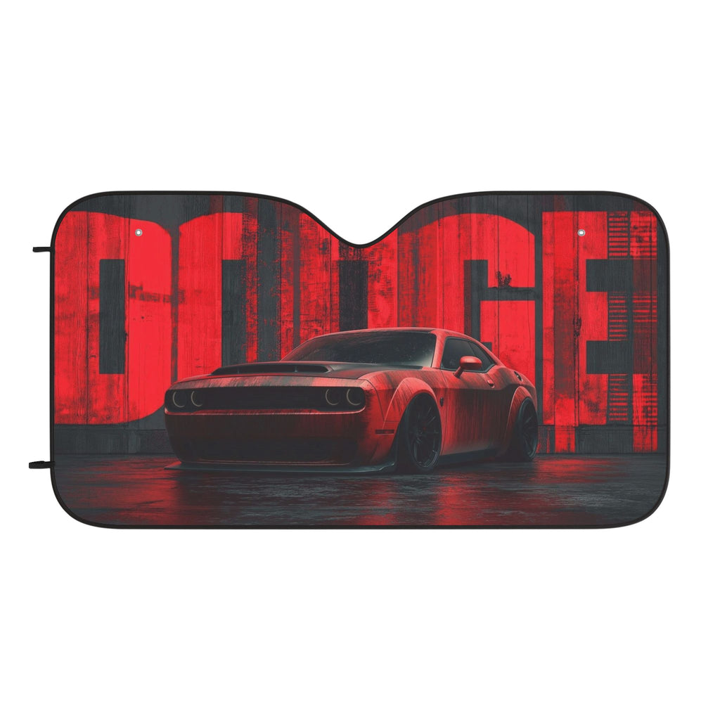 Dodge Car Sun Shade, Front Windshield Window Sunshade | Vehicle Logo Heat Protector