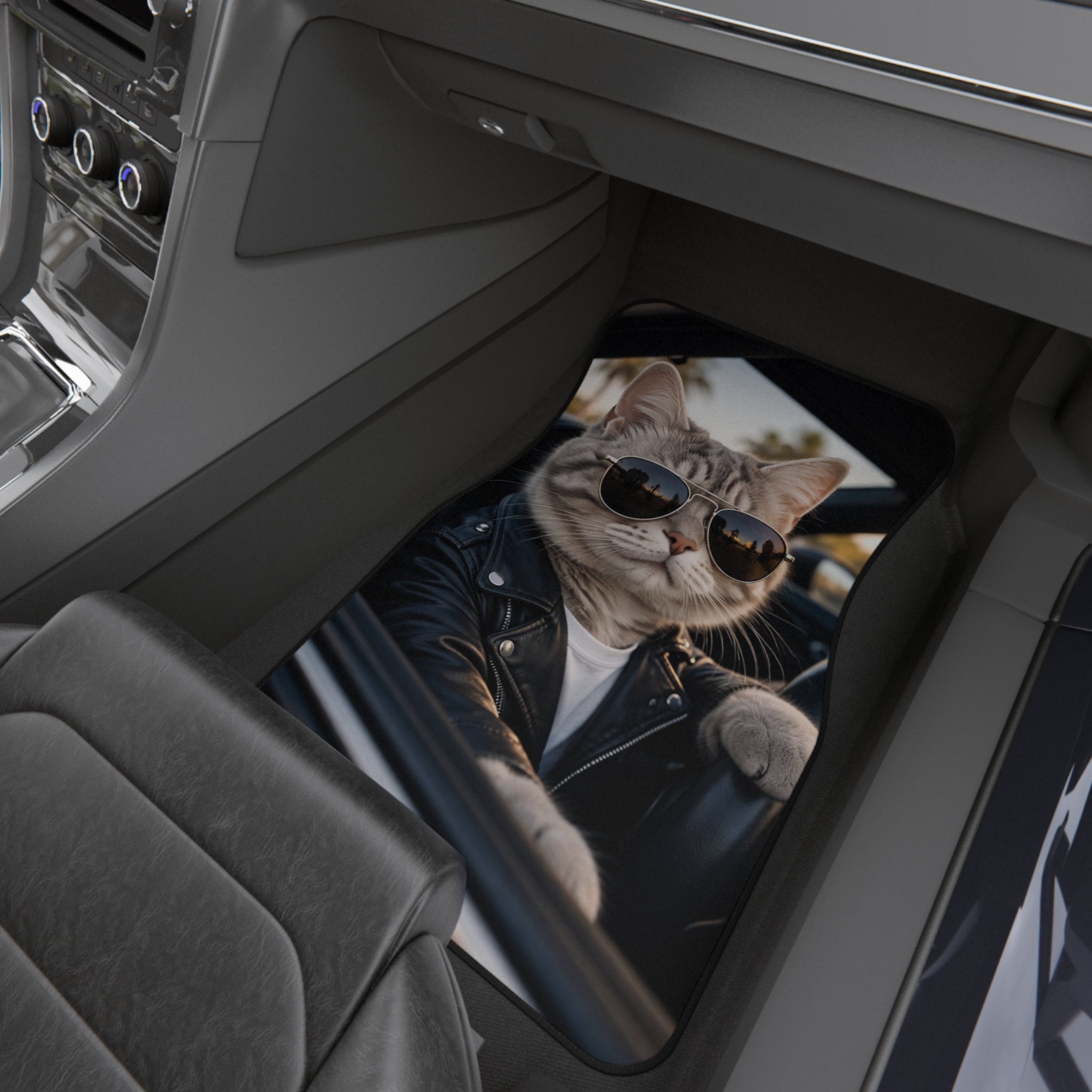 Cool Cat Driving Car Mats (Set of 4)