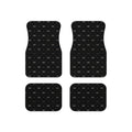 Black Crown Pattern Car Mats (Set of 4) — Luxury Non-Slip Auto Floor Mats