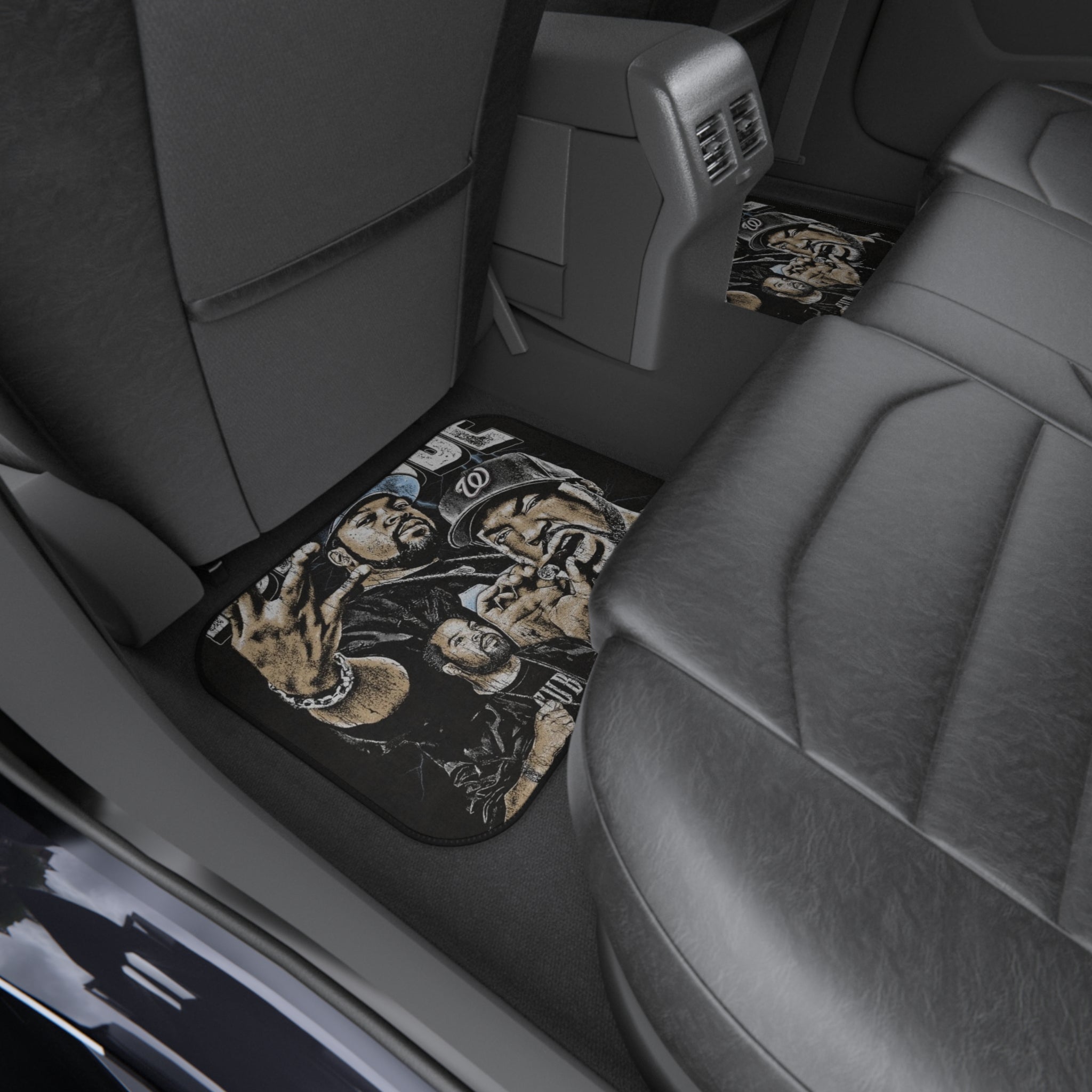 Graphic Rap Portrait Rear Car Mats (Set of 2)