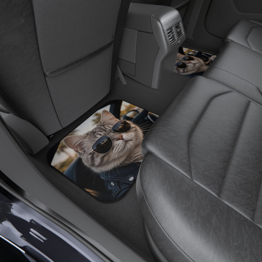Cool Cat Driving Car Mats (Set of 4)