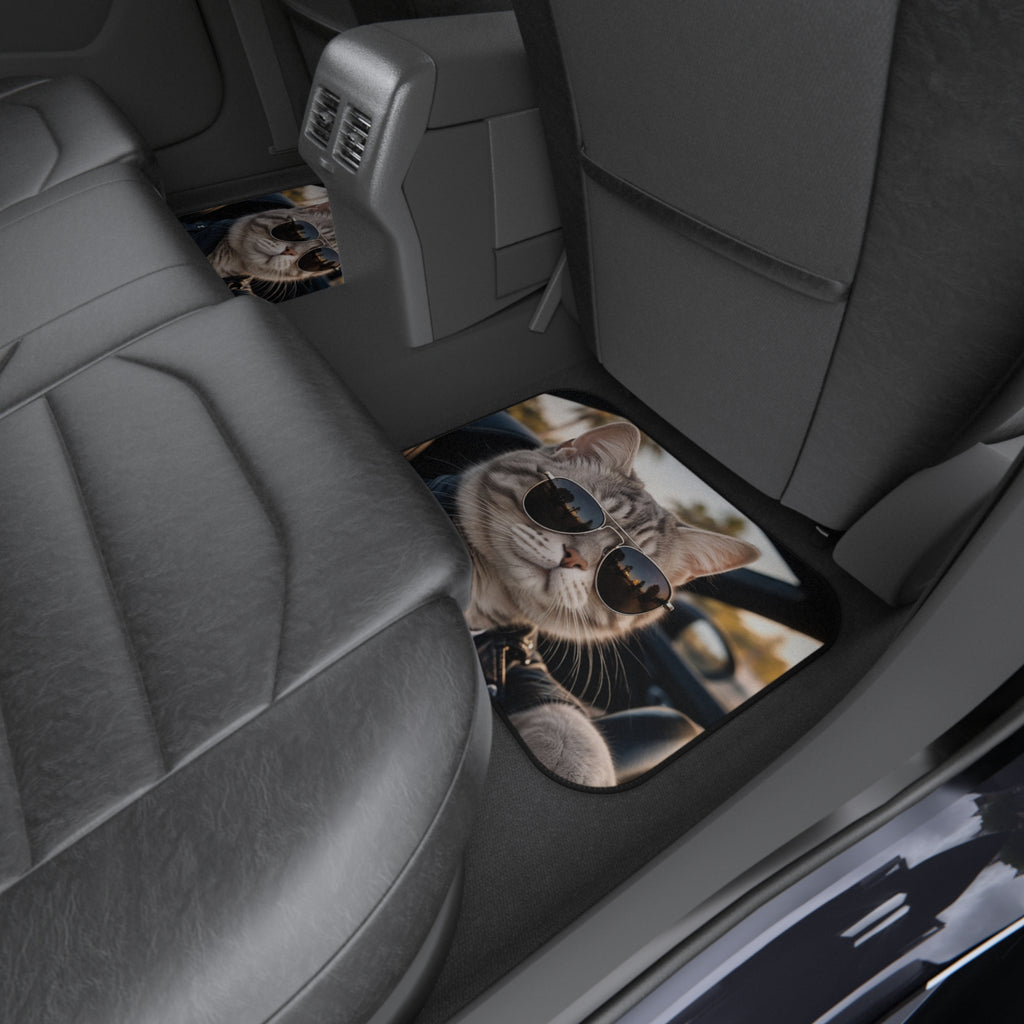 Cool Cat Driving Car Mats (Set of 4)
